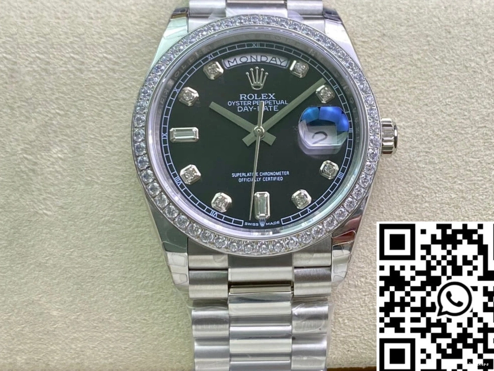 Rolex EW 118346 36MM Date Bezel Day Factory Diamond-set 0115